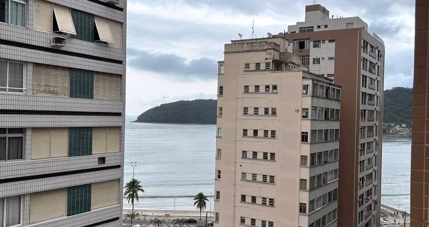 Imóvel para venda com vista para o mar, 1 dormitório, na quadra da praia do gonzaguinha - são vicente - sp