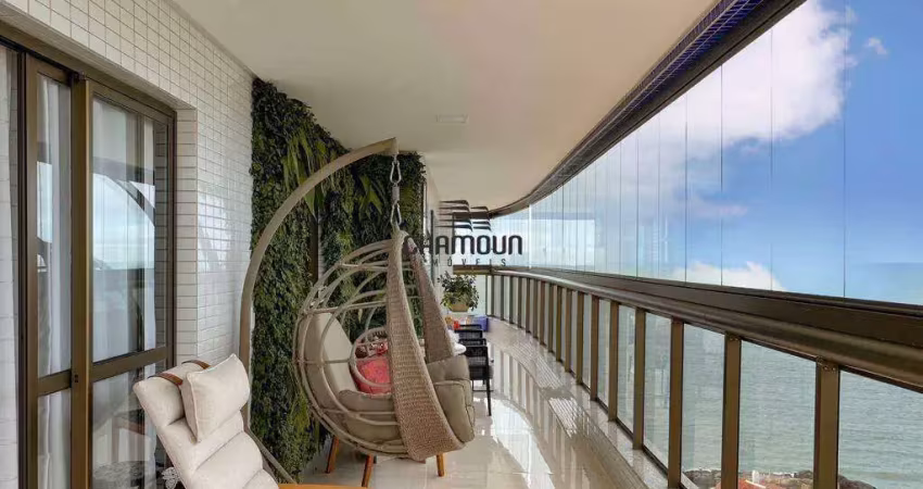 Cobertura linear deslumbrante de frente para o mar a venda em guarapari com vista para prainha e praia do morro!