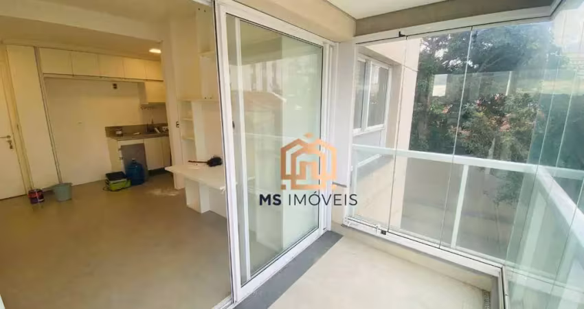 Apartamento 35m², 1 suíte, 1 banheiro, varanda, sala, cozinha americana, 1 vaga para locação na vila mariana