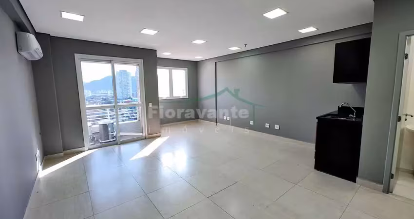 Sala comercial, vila mathias, santos, no the blue office mall.