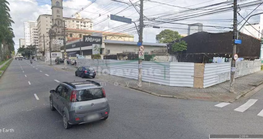 EXCELENTE TERRENO- ESQUINA POSITIVA- AV. ANA COSTA EM SANTOS