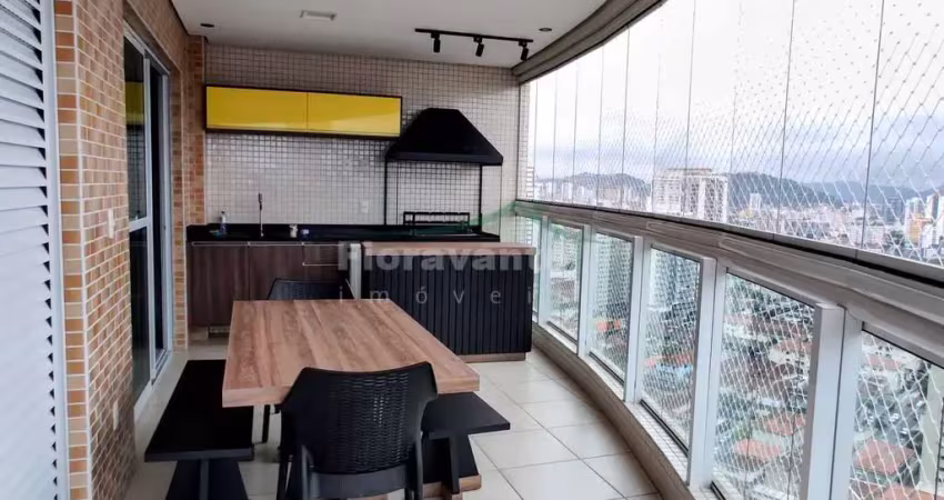 Apartamento com 3 quartos, boqueirão, santos. andar alto