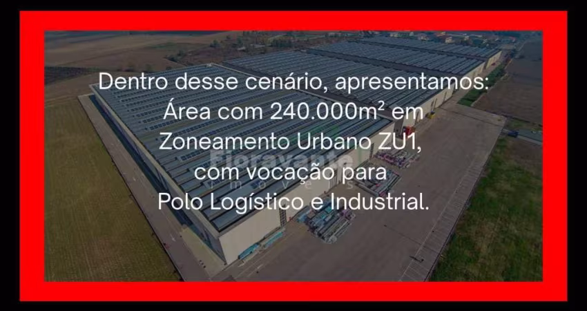 ÁREA na RIO-SANTOS / CARUARA para POLO LOGÍSTICO e INDUSTRIAL