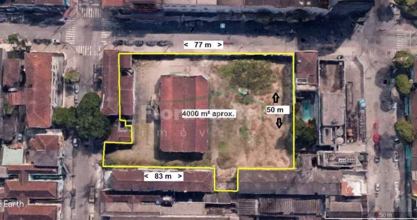 Terreno comercial para alugar na Rua Xavier Pinheiro, Macuco, Santos