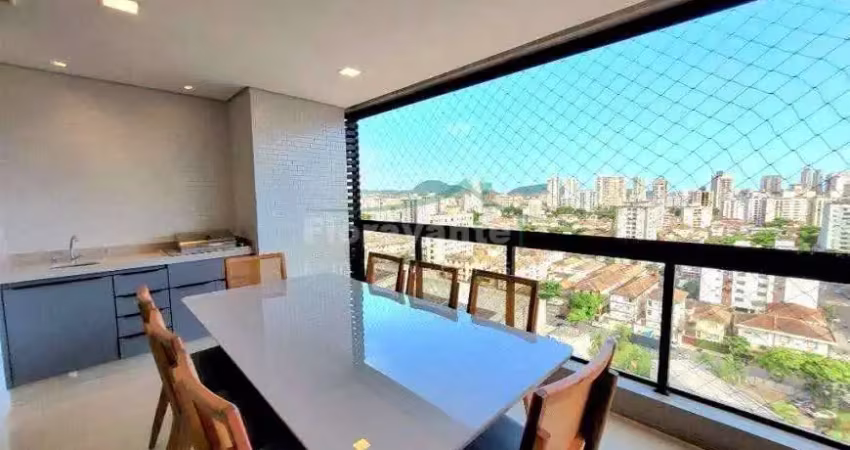 Apartamento com 2 quartos, aparecida, santos. terraço gourmet.