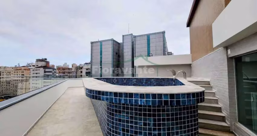 Cobertura com 3 quartos, gonzaga, santos. totalmente reformada.