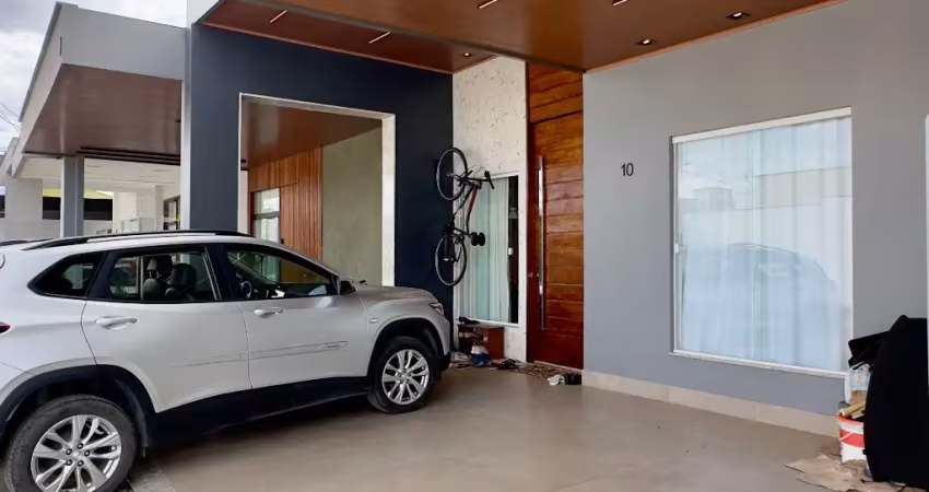 Excelente casa 3/4 sendo uma suíte para venda em condomínio no bairro sim