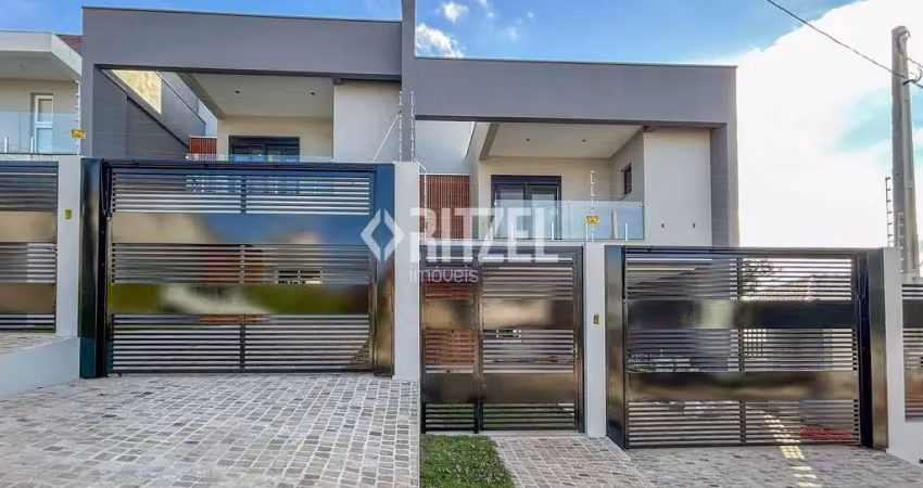 Sobrado novo à venda com 3 suítes, pátio privativo e construção diferenciada