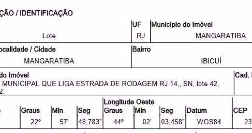 Oportunidade Única em MANGARATIBA - RJ | Tipo: Terreno | Negociação: Venda Direta Online  | Situação: Imóvel