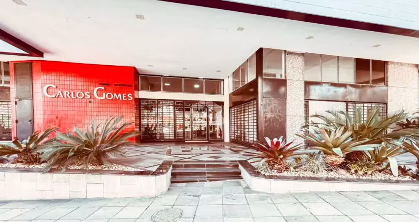 Ótima sala comercia carlos gomes, muito ampla, com 84m2, vaga de garagem em prédio profissional com segurança
