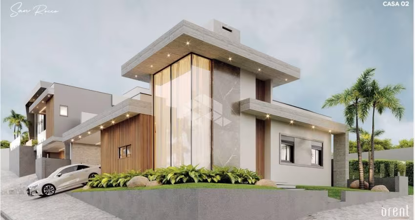 Casa de 2 dormitórios, sendo 1 suíte, garagem coberta, espaço social com piscina . Bairro Bela Vista em Estancia Velha.  Aceita Financiamento e FGTS!