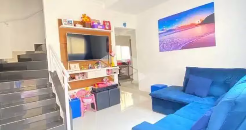 Casa de condominio a venda na praia grande, bairro maracanã, com 2 quartos e 1 vaga