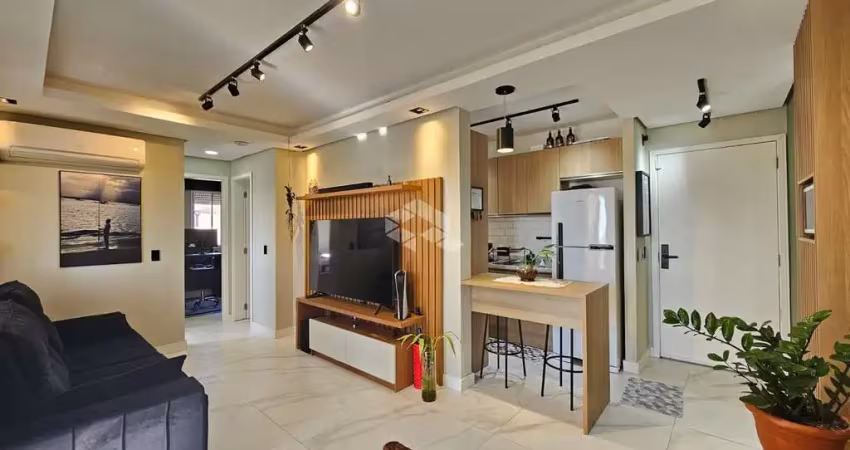 Apartamento  diferenciado, todo semiimobiliado 2 dormitórios, no condomínio cromo, humaitá, porto alegre