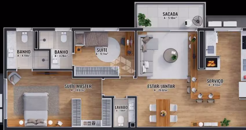 Apartamento com 2 quartos à venda na Rua José Gomes, 340, Tristeza, Porto Alegre
