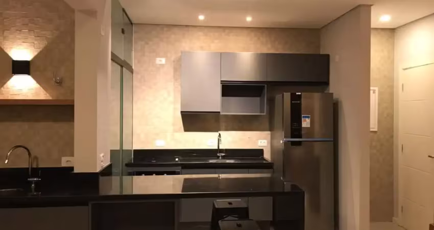 Loft completo com planejados, mobília, ar condicionado e varanda gourmet para locação! 43m² na vila oliveira