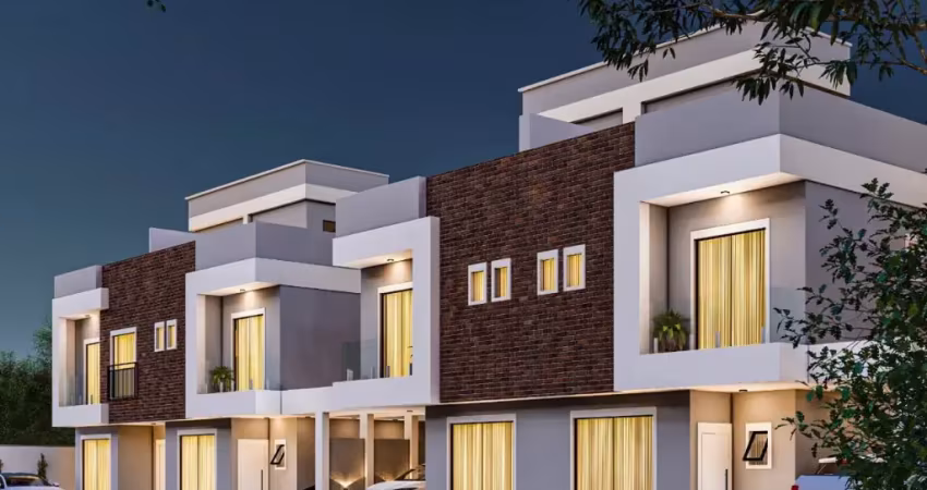 Lindo sobrado triplex interno a venda com 90,74 m² privativos com 3 quartos com suíte no bairro pinheirinho- curitiba