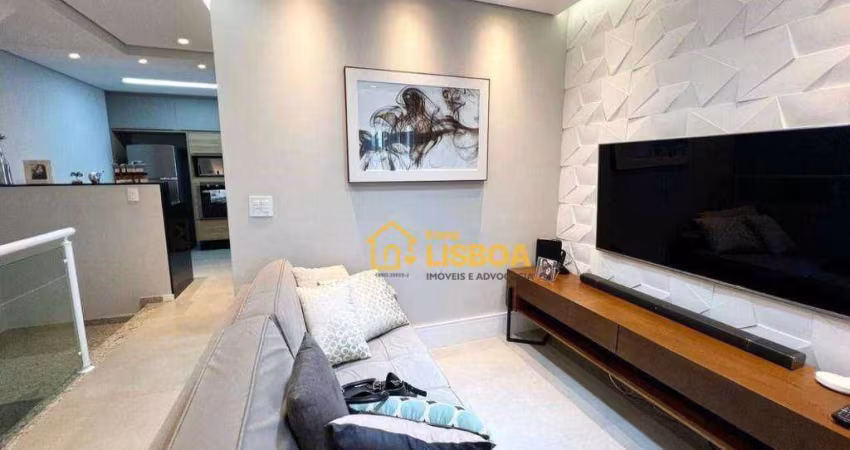 Sobrado com 3 dormitórios à venda, 130 m² por R$ 759.000,00 - Vila Alzira - Santo André/SP