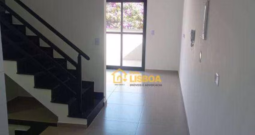 Cobertura TRIPLEX com 2 dormitórios à venda, 117 m² por R$ 487.000 - Vila Linda - Santo André/SP
