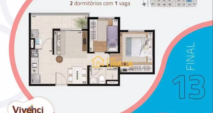 Apartamento com 2 dormitórios à venda, 45 m² por r$ 372.900 - jardim egle - são paulo/sp