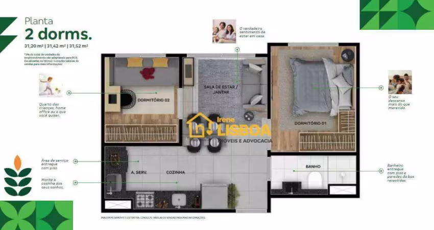 Apartamento na planta, 32m² por r$ 220.000 - cidade são mateus - são paulo/sp - entrada a partira de r$ 500,00 reais.