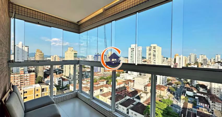 Alto padrão  - Vista Mar  - Embaré - Santos -  3 suítes - 3 vagas