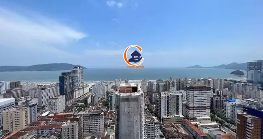 Cobertura  alto padrão vista mar  para locação - gonzaga - santos