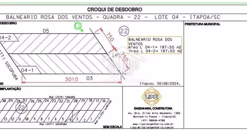 Terreno à venda na socopuba, 474, Rosa dos Ventos, Itapoá