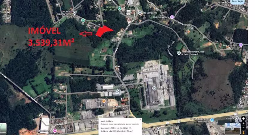 Terreno à venda, 3539.31 m2 por r$373000.00  - colonia faria - colombo/pr