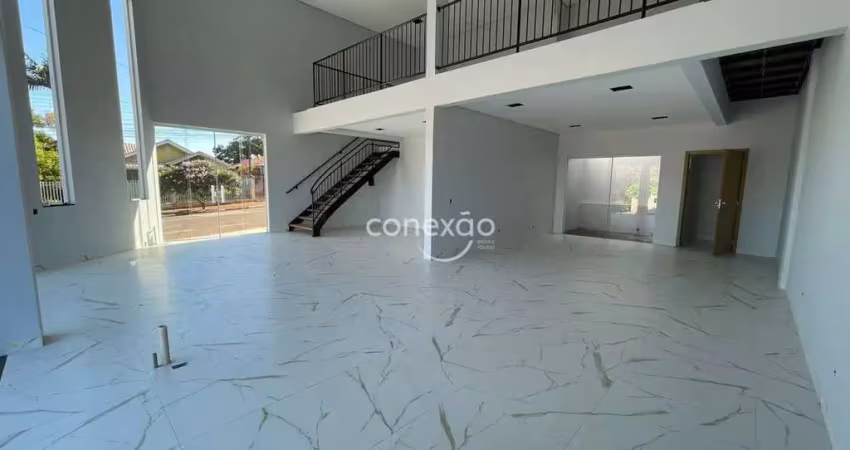 Sala comercial com mezanino para locação, centro, toledo/pr