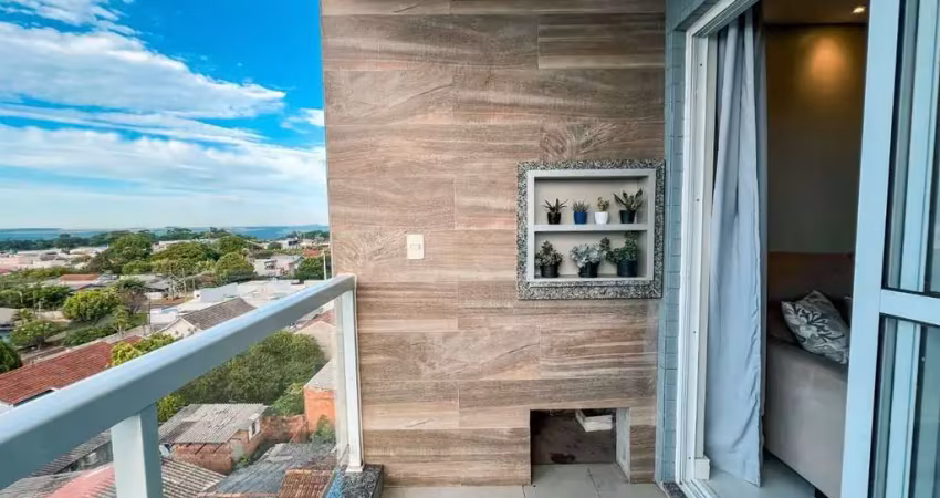 Apartamento á venda com 2 quartos, sacada com churrasqueira, jardim pancera - toledo
