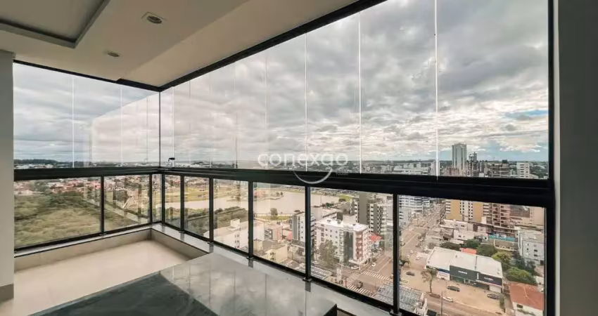 Apartamento para locação vista lago com 1 suíte + 2 quartos, centro - toledo/pr