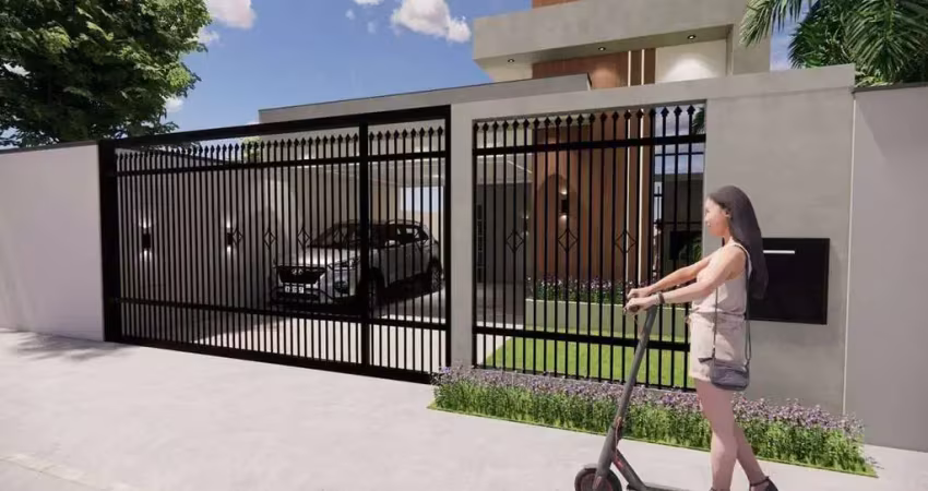 Casa com piscina à venda com 1 suíte + 2 quartos, bairro cristo rei - toledo/pr