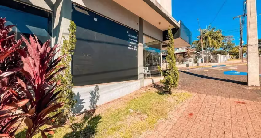 Sala comercial de esquina para locação, jd. parizotto - toledo/pr