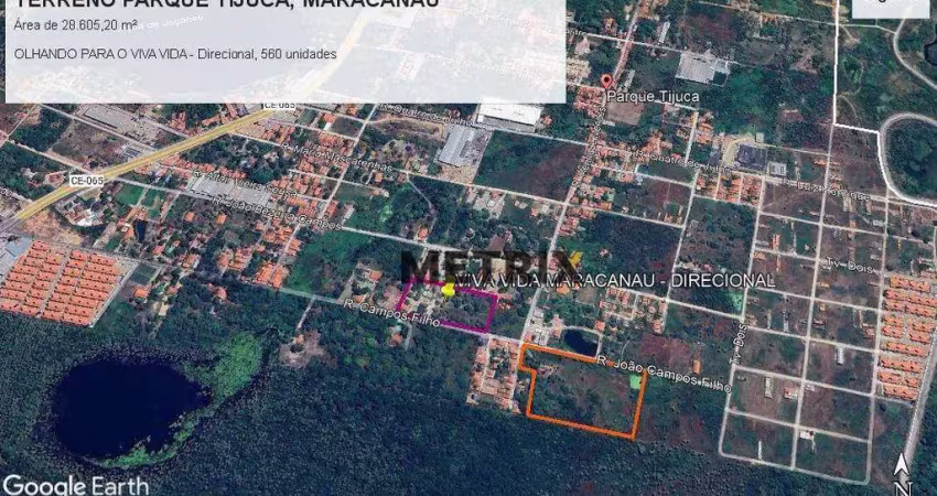 Terreno à venda, 9600 m² por r$ 1.440.000,00 - parque tijuca - maracanaú/ce