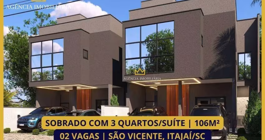 Sobrado 3 quartos próximo a estefano são vicente  itajaí/sc