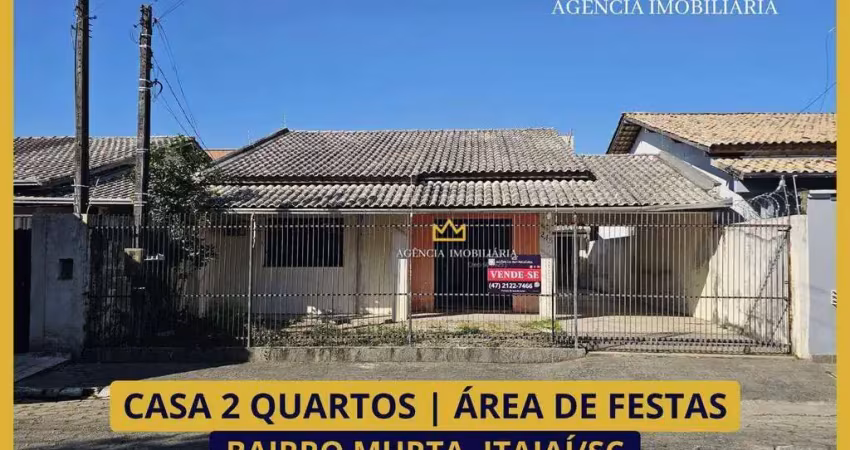 Casa 2 quartos ( pode financiar) + área de festas murta itajaí/sc