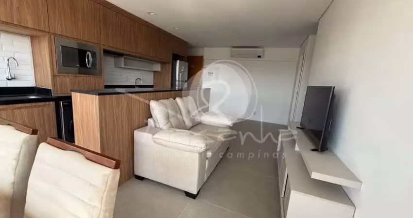 Apartamento mobiliado com 1 quarto 2 garagens para locação nova campinas - façanha imóveis