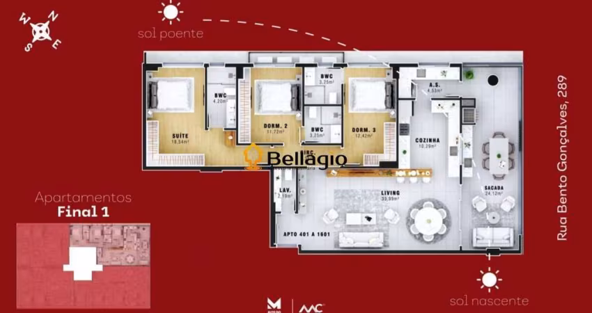 Apartamento 3 dormitórios à venda Nossa Senhora das Dores Santa Maria/RS