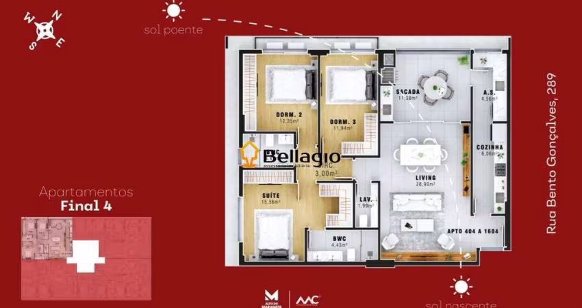 Apartamento 3 dormitórios à venda Nossa Senhora das Dores Santa Maria/RS
