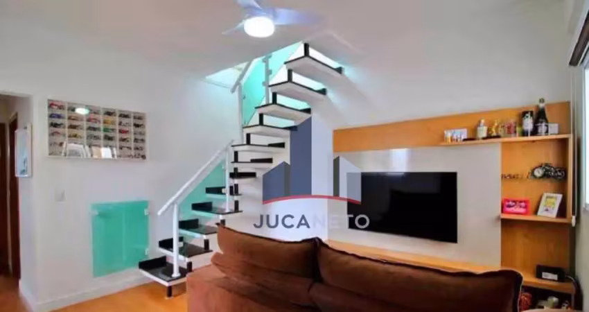 Cobertura com 3 dormitórios à venda, 100 m² por r$ 425.000 - vila tibiriçá - santo andré/sp