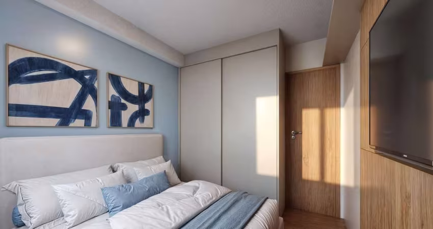 Apartamento com 2 dormitórios com varanda à venda, 36 m² por R$ 235.000