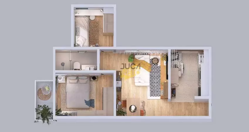 Apartamento com 2 dormitórios à venda, 48 m² por r$ 360.000 - bairro jardim - santo andré/sp