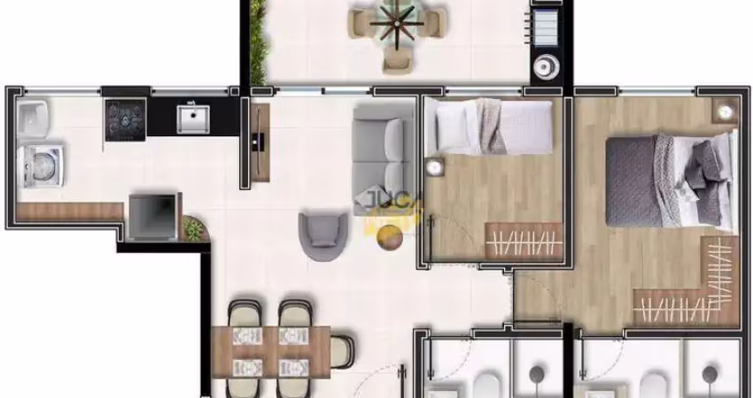 Apartamento com 2 dormitórios à venda, 57 m² por r$ 420.000 - vila bocaina - mauá/sp