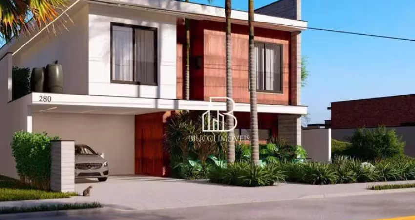 Sobrado com 4 dormitórios à venda, 267 m² por r$ 2.763.000 - loteamento residencial arborais - campinas/são paulo