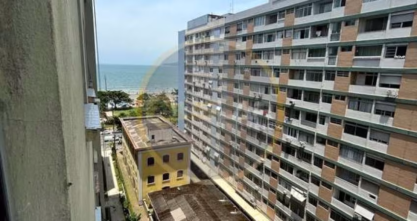 Apartamento 1 dormitório em frente à praia - Embaré / Santos