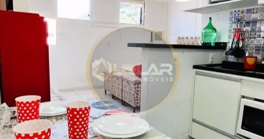 Kitch em sv,  cozinha com armarios, banheiro,vista mar