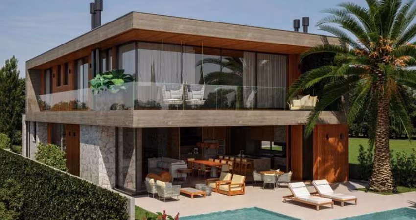 Projeto de casa de alto padrão em condomínio fechado incrível e cheio de comodidades!  Pavimento Superior:  1.Duas Suítes: Cada suíte será um refúgio privado, completo com seu próprio banheiro, propor