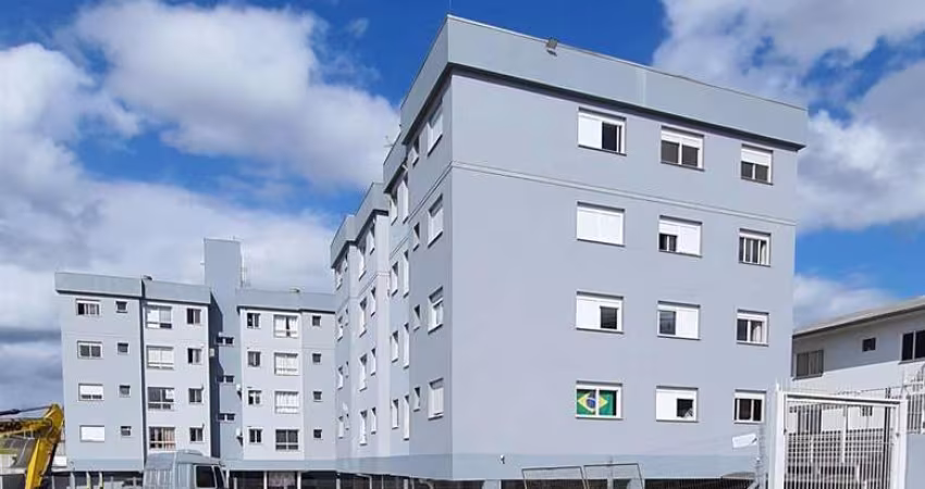 Apartamento com dois dormitórios, sala e cozinha integrada, banheiro, área de serviço e um box de garagem. Prédio todo cercado, próximo a escolas,  supermercado, posto de saúde e ponto de ônibus. Área