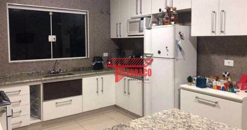 Sobrado com 3 dormitórios à venda, 190 m² por R$ 872.340,57 - Vila Tibiriçá - Santo André/SP