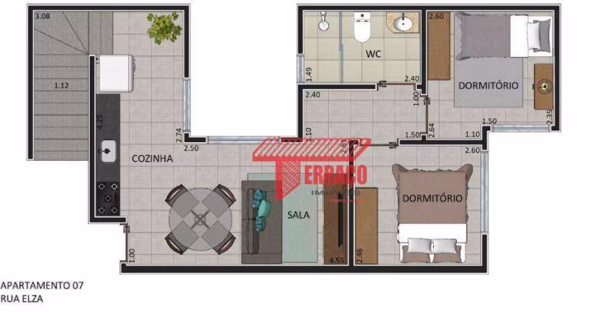 Cobertura com 2 dormitórios à venda, 115 m² por R$ 530.000,00 - Vila Linda - Santo André/SP